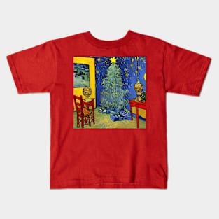 Christmas - Van Gogh Style Kids T-Shirt